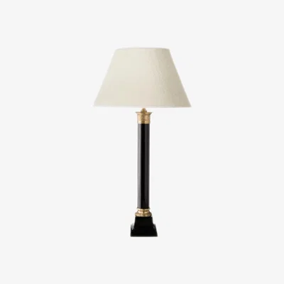 OKA OKA, Large Athena Column Table Lamp - Black, Table Lamps, Metal