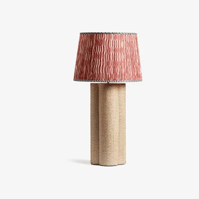 OKA OKA, Balabac Clover Table Lamp - Sand, Table Lamps, Iron/MDF Wood/Rattan, Plain