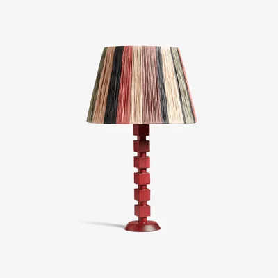 OKA OKA, Huxley Table Lamp - Brushed Red, Table Lamps, Wood