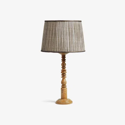 OKA OKA, Idalia Table Lamp - Distressed Ochre, Table Lamps, Beech Wood/Metal