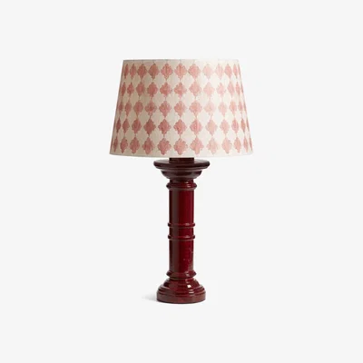 OKA OKA, OKA X Cabana Pilastro Table Lamp - Burgundy, Table Lamps, Metal/Plastic/Wood
