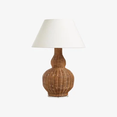 OKA Calabash Rattan Table Lamp - Natural