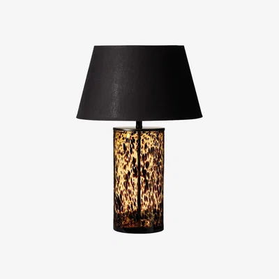 OKA OKA, Tall Tortoiseshell Glass Table Lamp - Tortoiseshell, Table Lamps, Glass