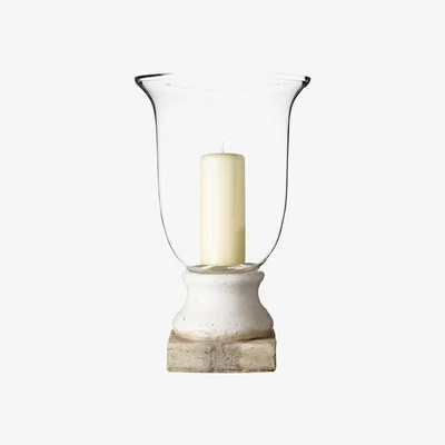 OKA Barrington Hurricane Lamp - White