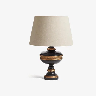 OKA OKA, Ivar Table Lamp - Black/Gold, Table Lamps, Plastic/Wood