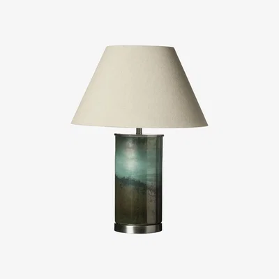 OKA OKA, Olja Table Lamp - Green Lustre, Table Lamps, Glass