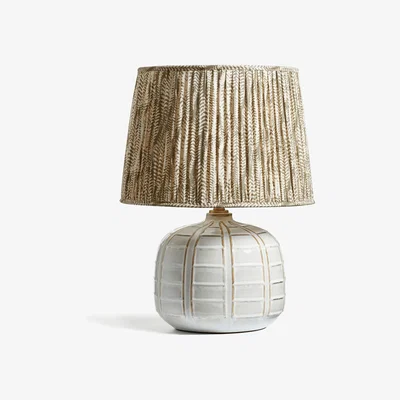 OKA OKA, Pompion Table Lamp - Off-White, Table Lamps, Ceramic, Plain