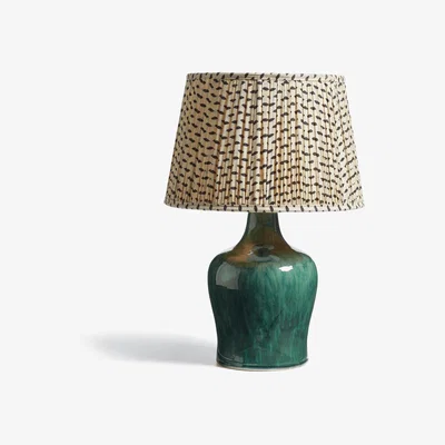 OKA OKA, Oralee Table Lamp - Sea Green, Table Lamps, Ceramic/Metal/Plastic