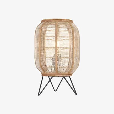 Olivia's Gallery Interiors Zane Table Lamp in Natural & Black | Outlet
