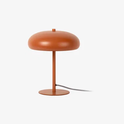 Olivia's Leitmotiv Pair of 2 Iron Shroom Table Lamps in Burned Orange