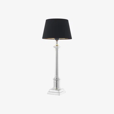 Olivia's Eichholtz Cologne S Table Lamp in Nickel Finish incl Shade - 100956 | Outlet