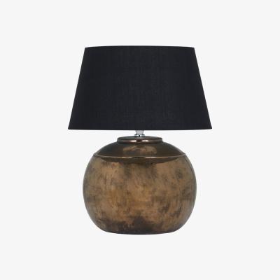 Olivia's Hill Interiors Regola Bronze Metallic Ceramic Table Lamp