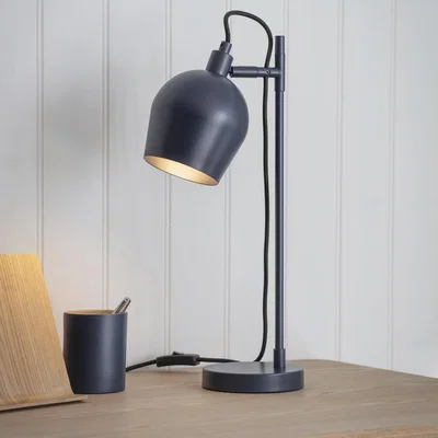 Olivia's Garden Trading Grafton Desk Lamp in Ink Steel
