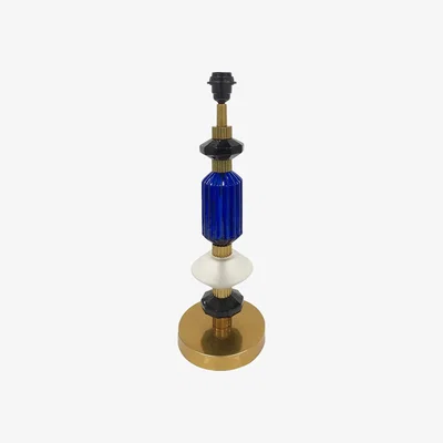 Olivia's Libra Alena Ink Blue And Frosted Glass Table Lamp Base Only