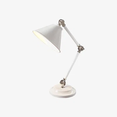 Olivia's Elstead Provence Element 1 Light Table Lamp White and Polished Nickel