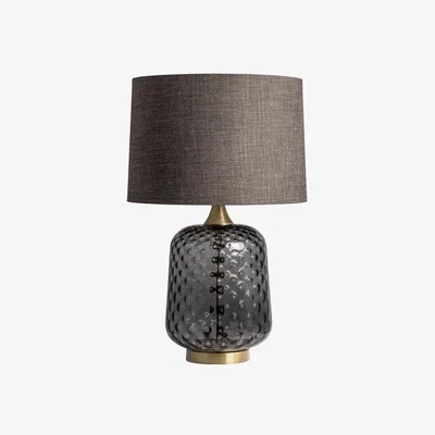 Olivia's Heathfield & Co Risco Smoke Table Lamp