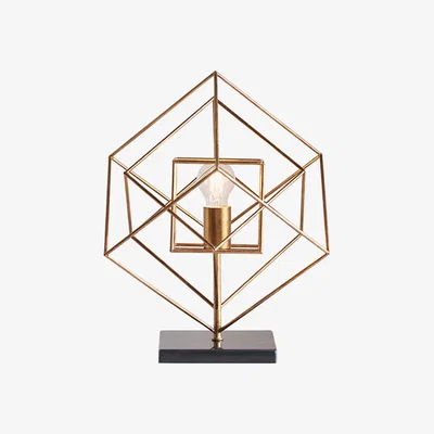 Olivia's Olivia's Diana Antique Gold Leaf And Black Marble Table Lamp