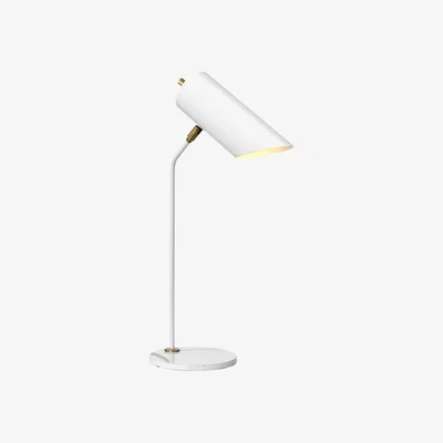 Olivia's Elstead Quinto 1 Light Table Lamp White Aged Brass
