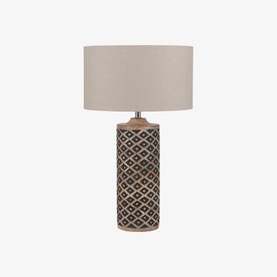 Olivia's Olivia's Paloma Tall Wooden Diamond Table Lamp