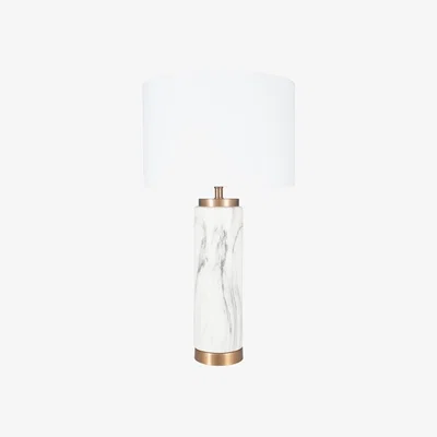 Olivia's Olivia's Claude Marble Effect Ceramic Tall Table Lamp