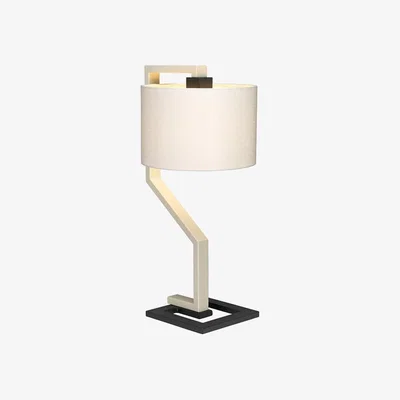 Olivia's Elstead Axios Table Lamp Ivory Shade And Dark Grey Painted Metal Base