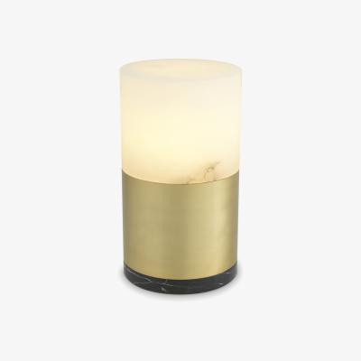 Olivia's Eichholtz McLean Table Lamp 20 cm in Alabaster & Antique Brass