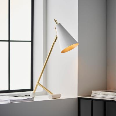 Olivia's Olivia's Lydia Table Lamp in Antique Brass & White