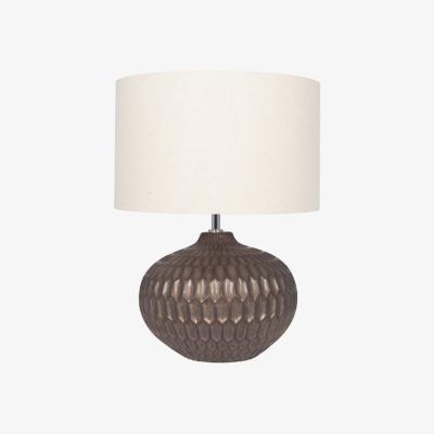 Olivia's Olivia's Casey Textured Glazed Ceramic Table Lamp in Bronze