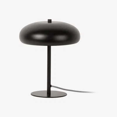 Olivia's Leitmotiv Pair of 2 Iron Shroom Table Lamps in Black