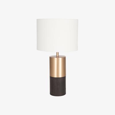 Olivia's Olivia's Linzy Table Lamp in Dark Wood and Gold Metal