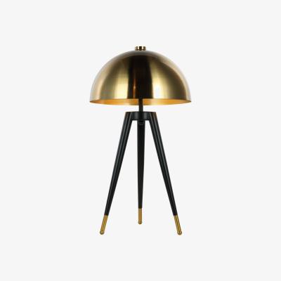 Olivia's Libra Corvus Tripod Table Lamp Shade Brass
