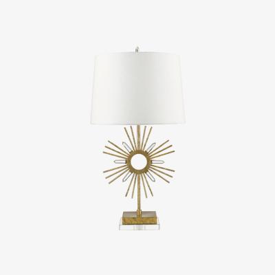 Olivia's Elstead Sun King 1 Light Table Lamp Distressed Gold