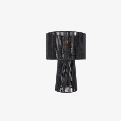 Olivia's Leitmotiv Pair of 2 Paper Rope Forma Pin Table Lamps in Black