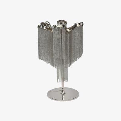 Olivia's Libra Niagara Silver Chain 4 Bulb Table Lamp