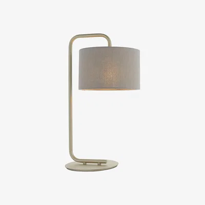 Olivia's Olivia's Noelle Satin Champagne And Slate Grey Table Lamp