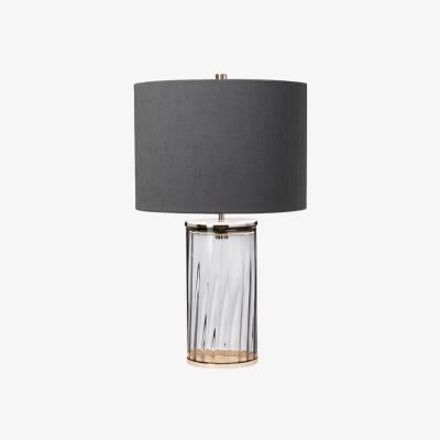 Olivia's Quintessentiale Reno Polished Nickel and Smoke Glassware Table Lamp
