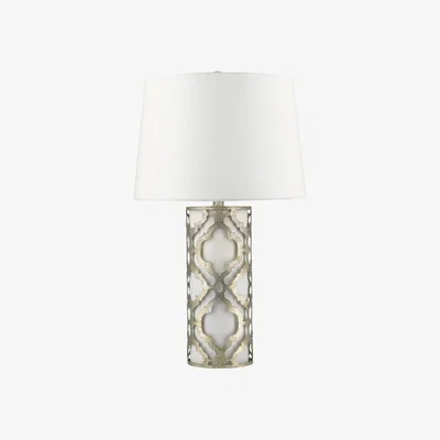 Olivia's Elstead Arabella 1 Light Table Lamp Distressed Silver