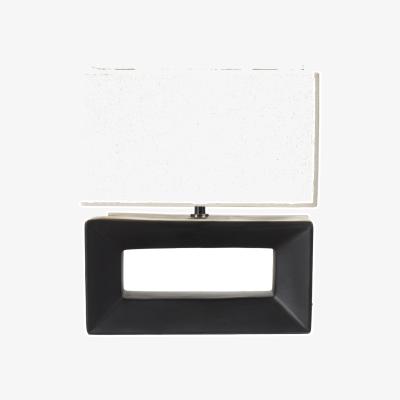Olivia's Olivia's Joji Ceramic Rectangular Table Lamp in Black
