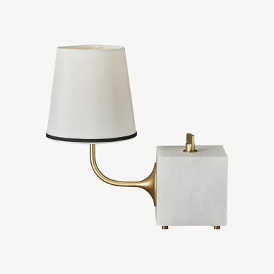 Olivia's Uttermost Black Label Blockhead Gooseneck Mini Lamp - Satin Brass