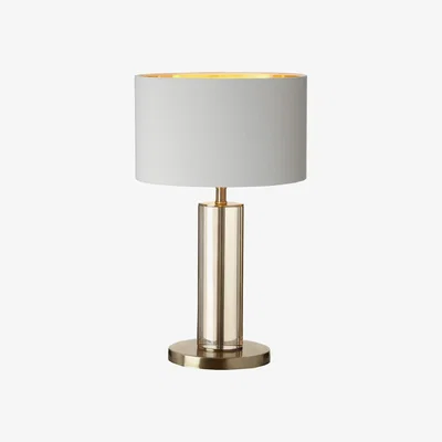 Olivia's RV Astley Lisle Table Lamp Cognac Crystal Antique Brass Metal Finish