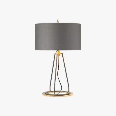 Olivia's Elstead Ferrara Table Lamp Dark Grey Polished Gold
