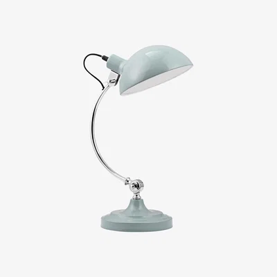 Olivia's Olivia's Zane Table Lamp Shutter Blue & Chrome