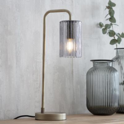 Olivia's Garden Trading Clarendon Table Lamp in Smoked Glass