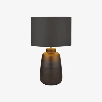 Downtown Searchlight Navy Gold Ceramic Table Lamp