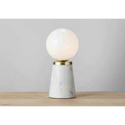 Perch and Parrow Hazel Retro Table Lamp in Marble and Gold