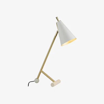 Perch and Parrow Mika Mid Century Task Table Light in Matt White