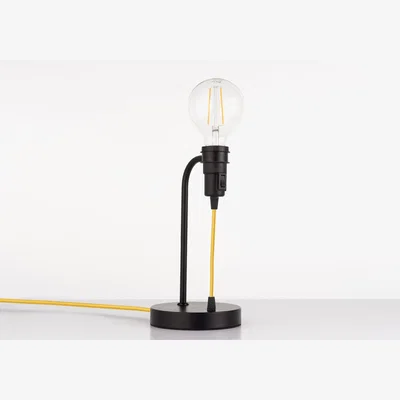 Perch and Parrow Deo Table Lamp in Matte Black