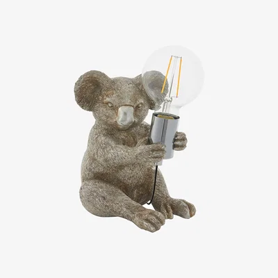 Perch and Parrow Kaelan the Koala Table Lamp in Vintage Silver