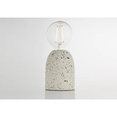 Perch and Parrow Spiro Table Lamp in White terrazzo