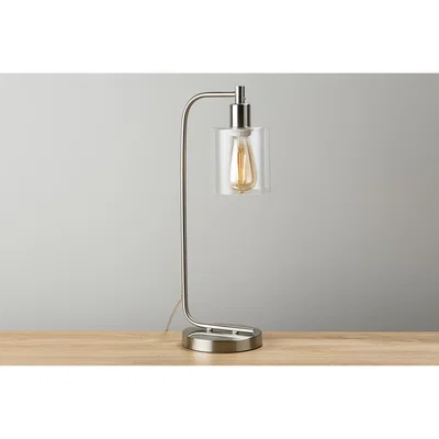 Perch and Parrow Bonnie Table Lamp in Brushed Nickel